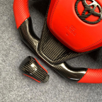 LED Carbon Fiber Steering Wheel Fits Toyota 8th Gen Camry