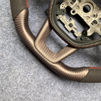 Matte Red Wire Carbon Fiber Steering Wheel For 11th Gen Honda Civic