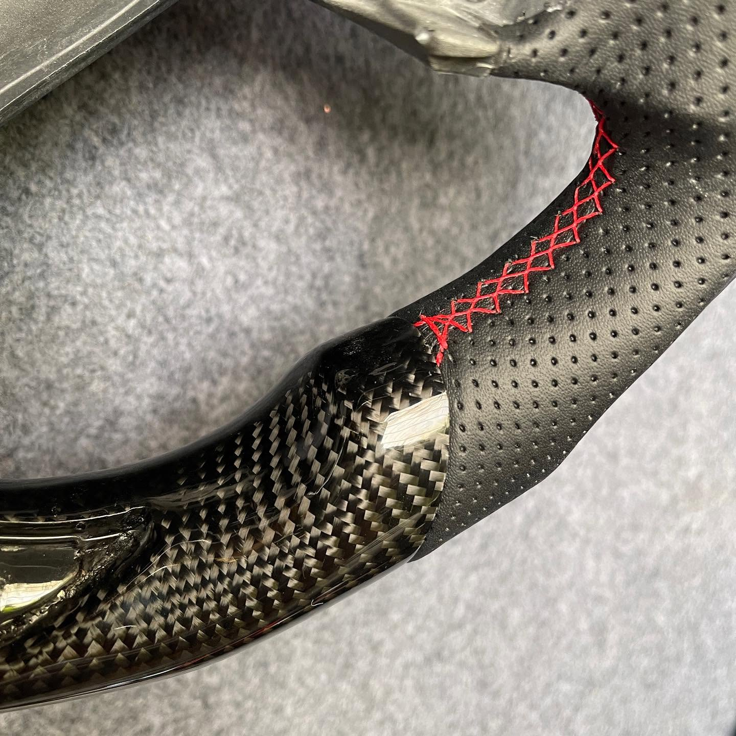 LED Carbon Fiber Steering Wheel For Chevrolet Camaro ZL1