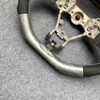 Silver Carbon Fiber Steering Wheel Fits Subaru WRX / STI 2015-2021