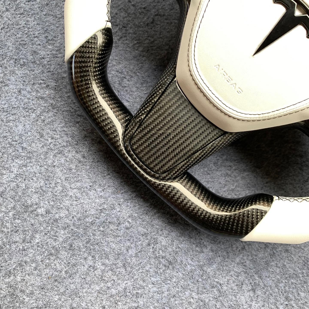 Custom Carbon Fiber Steering Wheel for Tesla Model 3 / Model Y