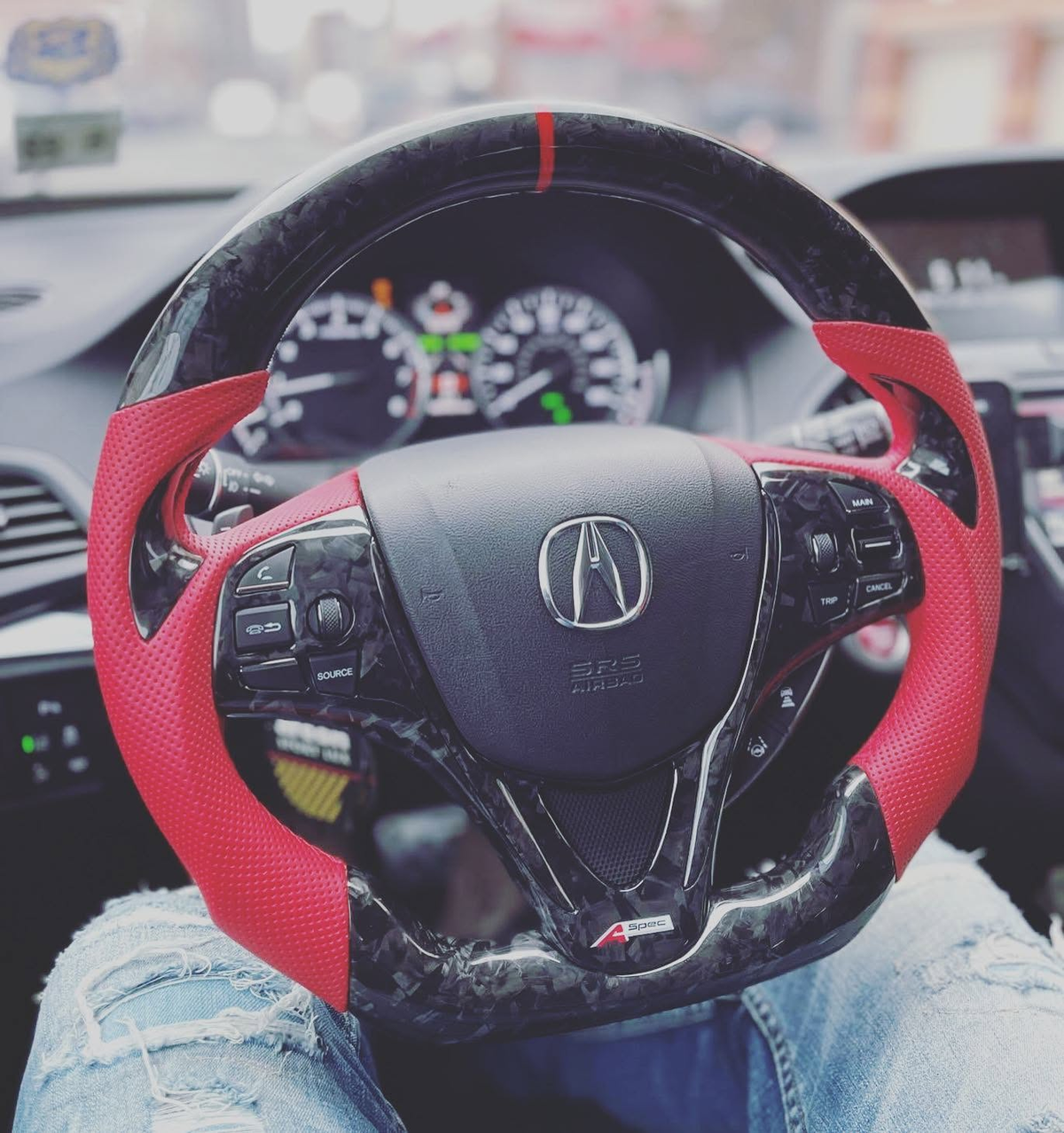 Forged Carbon Fiber Steering Wheel Fits Acura TLX MDX 2015-2020