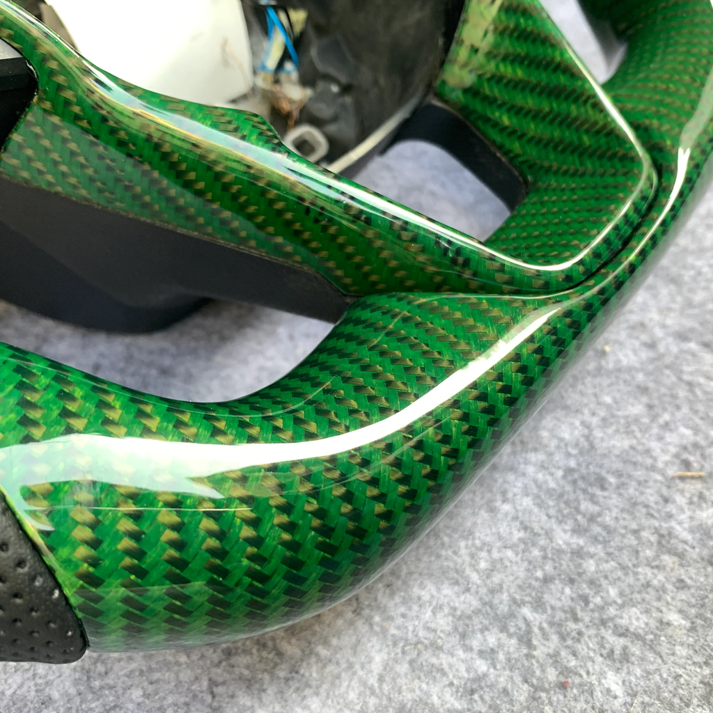 Green Carbon Fiber Steering Wheel Fits Ford Fusion, Mondeo, Edge 2013-2020
