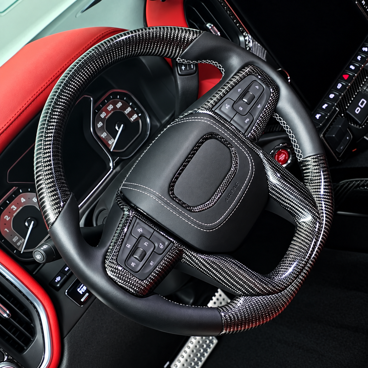 Custom Carbon Fiber Steering Wheel for GMC Sierra 2019-2026