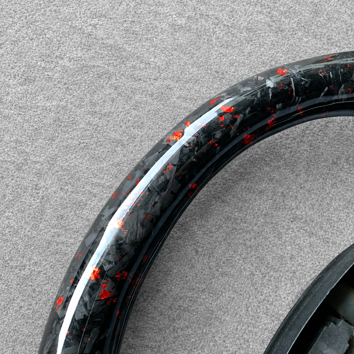 Red flakes forged carbon fiber steering wheel fits Acura TSX 2004‑2008 / Accord CL9