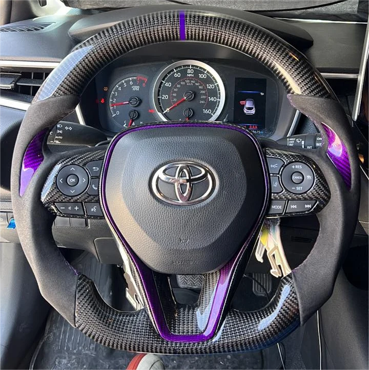 Custom Carbon Fiber Steering Wheel fits Toyota Corolla / RAV4 2019-2026