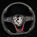 Carbon Fiber Steering Wheel Fits VW 2020+ Golf 8 MK8 GTI Passat B8 Jetta Arteon Tiguan Atlas Taos