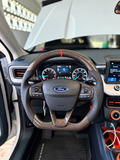 Red Carbon Fiber Steering Wheel Fits 2019-2025 Ford Focus MK4 RS ST / Bronco Sport / Escape / Maverick