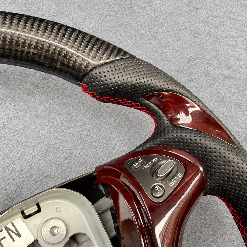 Real Carbon Fiber Steering Wheel Fits Nissan 2015-2024 Murano / 2013-2020 Pathfinder