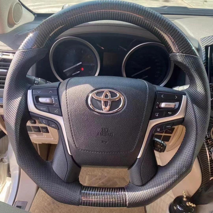 Carbon Fiber Steering Wheel Fits Toyota 2016-2021 LandCruiser / 2018-2022 Prado
