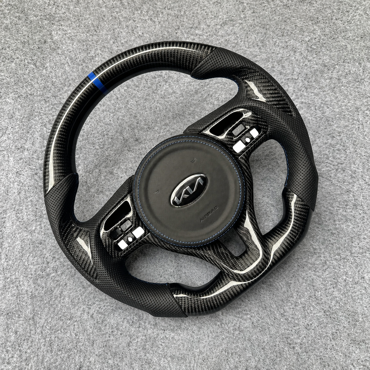 Carbon Fiber Steering Wheel Fits 2016–2020 Kia Optima