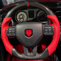 Carbon Fiber Steering Wheel fits Dodge 2013-2016 Dart / 2011-2014 Avenger Charger Challenger / 2011-2020 Journey Caravan / 2011-2013 Durango