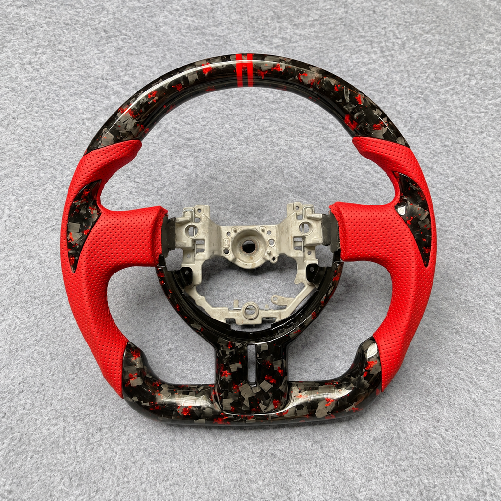 Red Forged Carbon Fiber Steering Wheel Fits Toyota 2012-2013 FT86 GT86 FRS / Subaru 2013-2016 BRZ