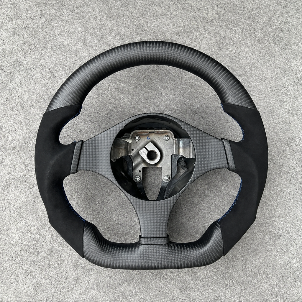 Matte Carbon Fiber Steering Wheel Fits 2001-2007 Mitsubishi EVO 7 8 9