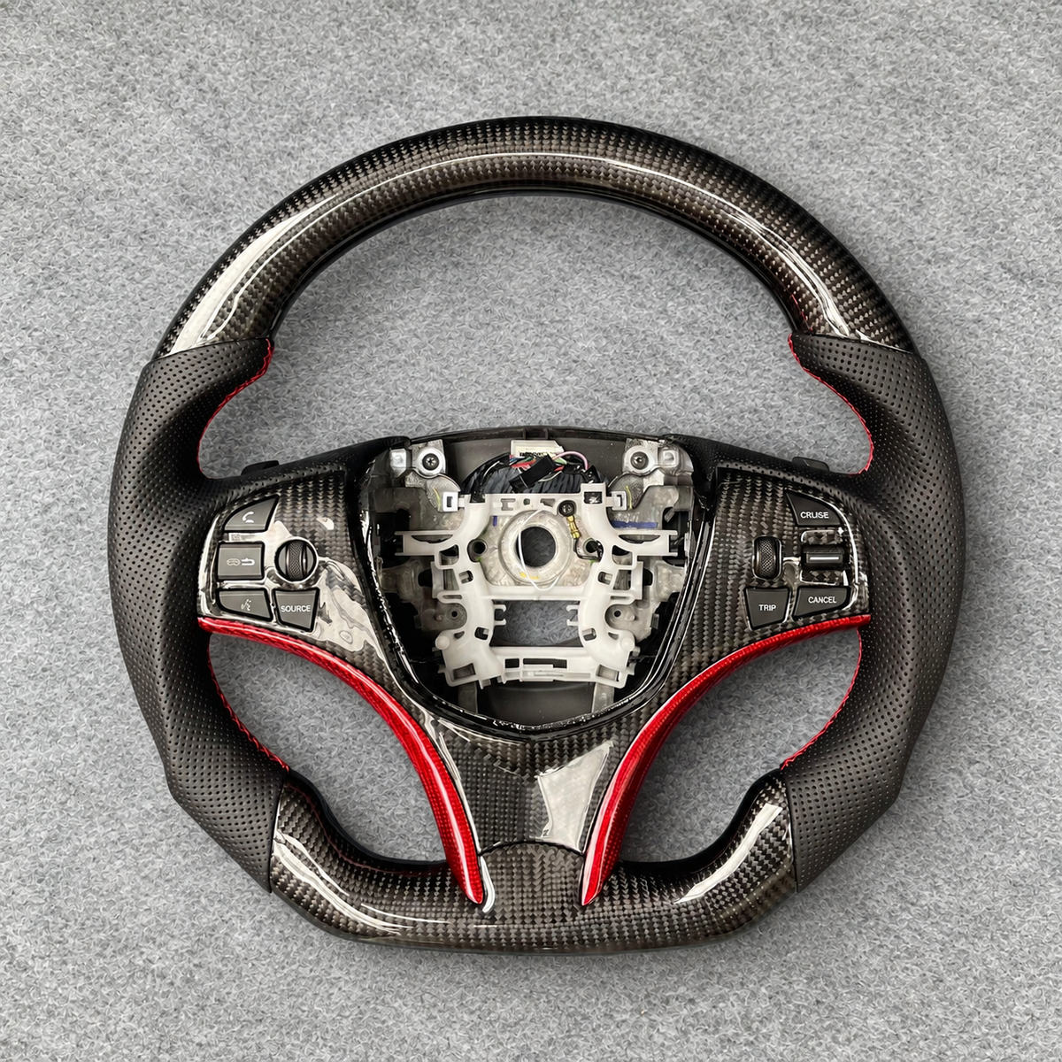 Custom Carbon Fiber Steering Wheel Fits 2014-2019 Acura MDX RLX