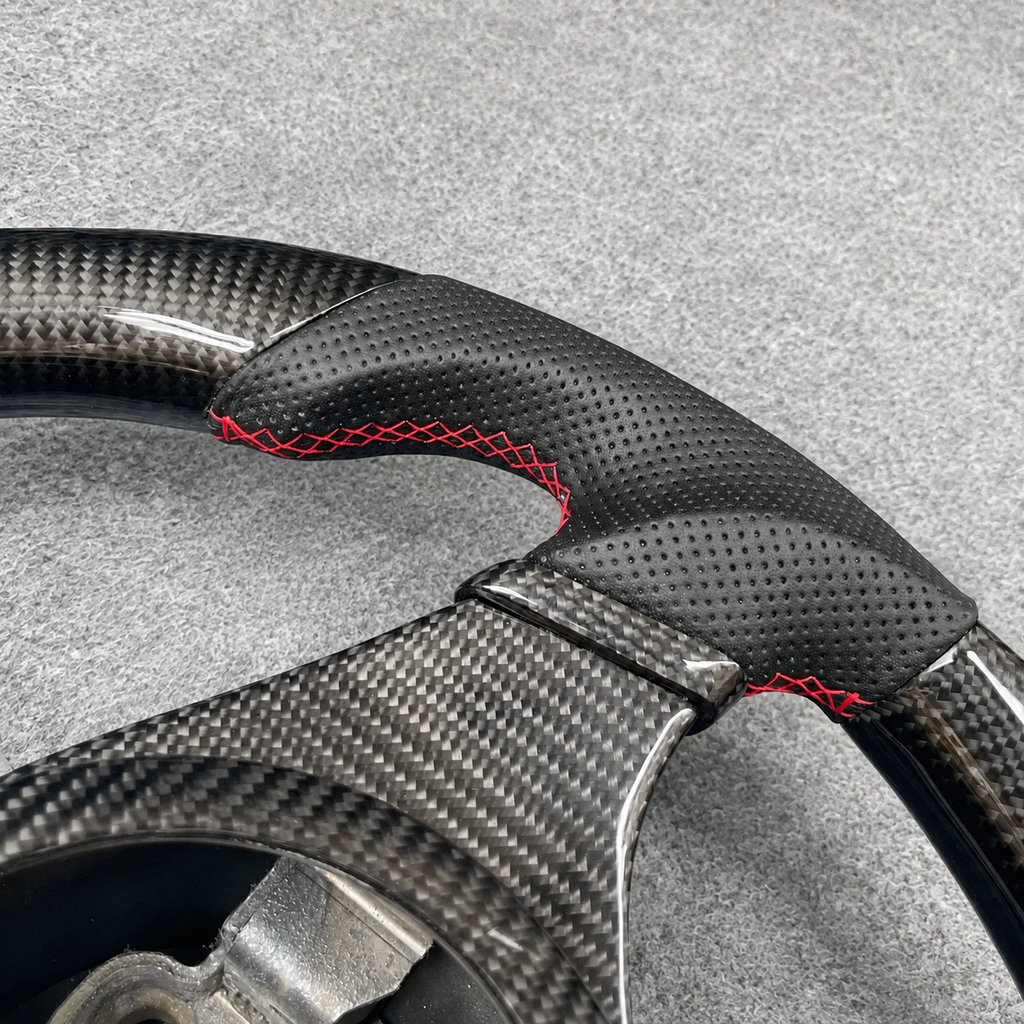Carbon Fiber Steering Wheel Fits 2001-2007 Mitsubishi EVO 7 8 9
