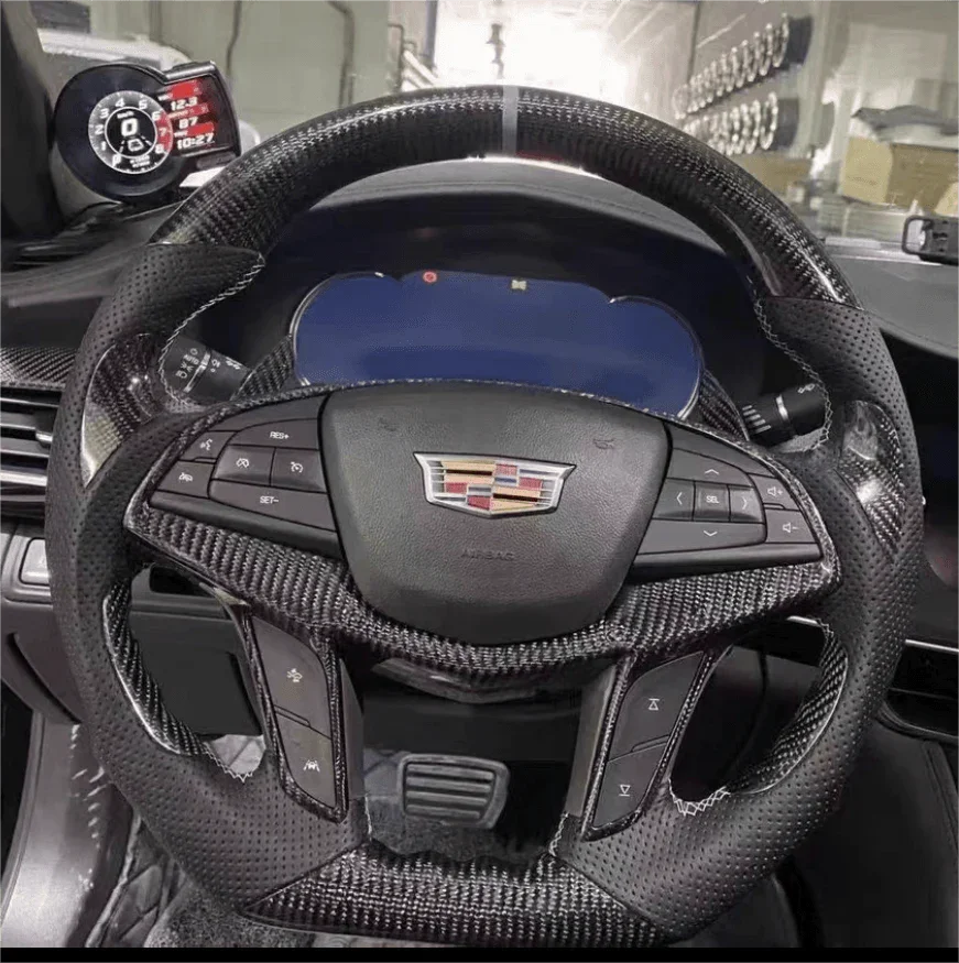Custom carbon fiber steering wheel fits Cadillac 2017-2025 XT5 / 2016-2020 CT6