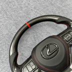 Carbon Fiber Steering Wheel Fits Lexus 2016-2022 RX350 450h / ES350 ES300 / GS350 GS450 / LX570 / GS300 GS200T | 2020-2023 GX460