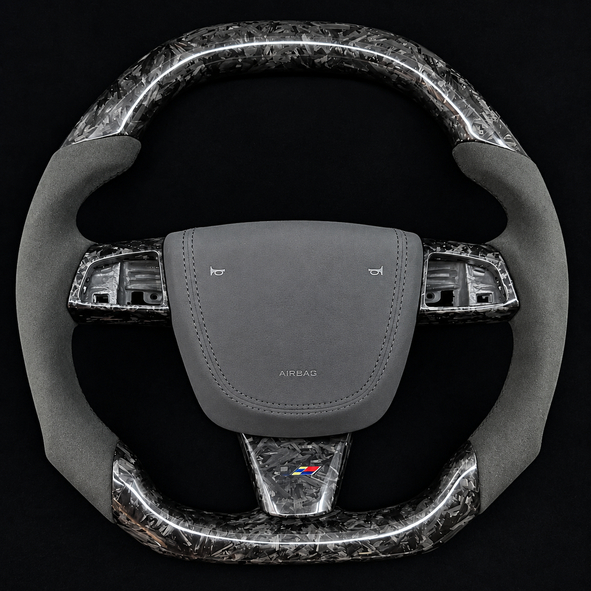 Forged Carbon Fiber Steering Wheel Fits Cadillac 2008-2013 CTS / 2008-2009 XLR / 2008-2011 STS / 2010-2013 SRX