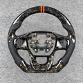 Gold Flakes Forged Carbon Fiber Steering Wheel Fits 2023-2026 Ford Ranger