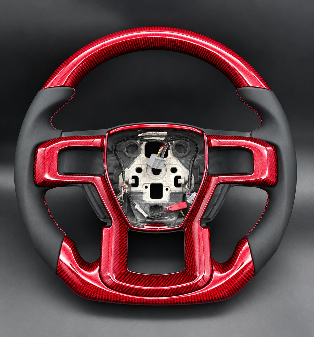 Red Carbon Fiber Steering Wheel Fits Ford F150 Raptor 2015-2020