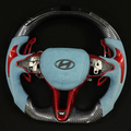 LED Carbon Fiber Steering Wheel Fits 2020-2026 Elantra N I20N I30N