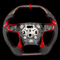 Red Twill Carbon Fiber Steering Wheel Fits 2014-2018 Chevrolet Silverado/Suburban/Tahoe