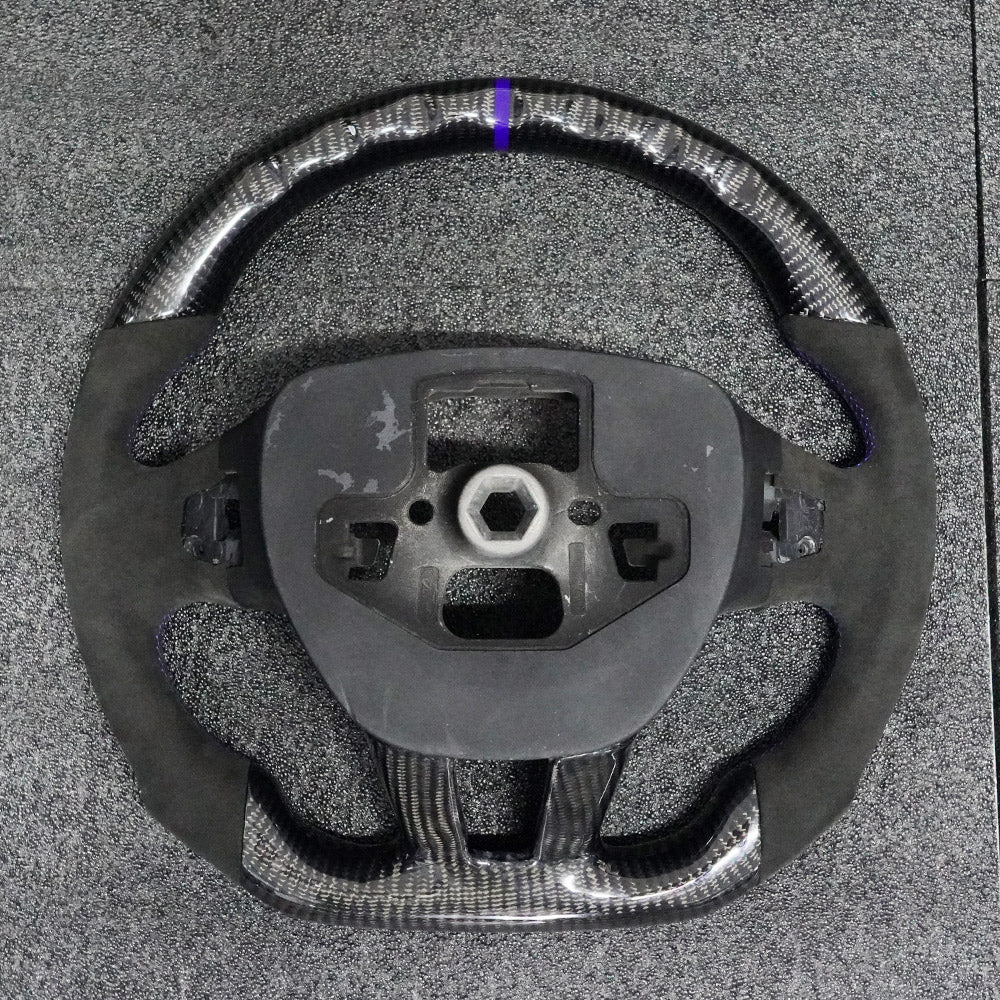 Carbon Fiber Steering Wheel Fits Ford 2015-2018 Focus MK3 RS ST / 2018-2021 EcoSport / 2017-2019 Escape