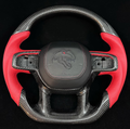 Custom Carbon Fiber Steering Wheel fits 2019-2025 Dodge Ram 1500 2500 3500