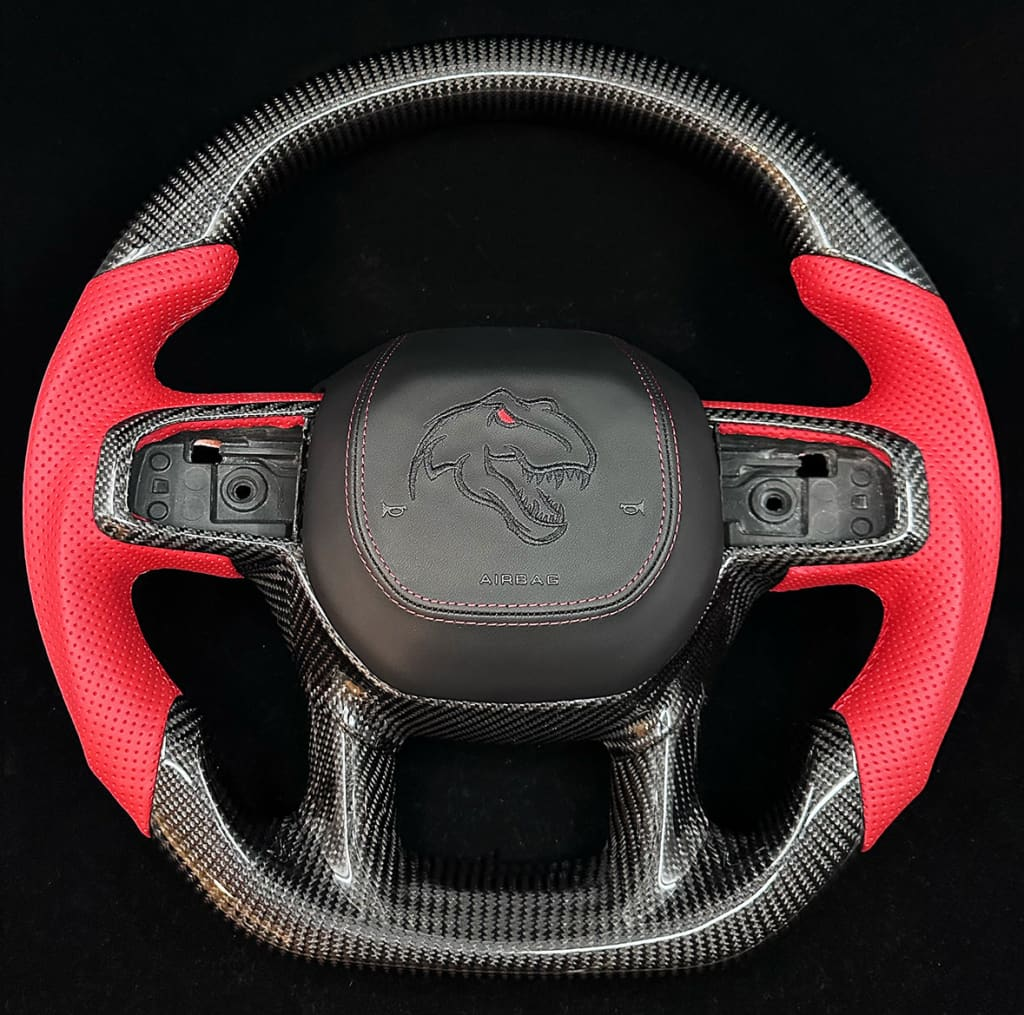 Custom Carbon Fiber Steering Wheel fits 2019-2025 Dodge Ram 1500 2500 3500