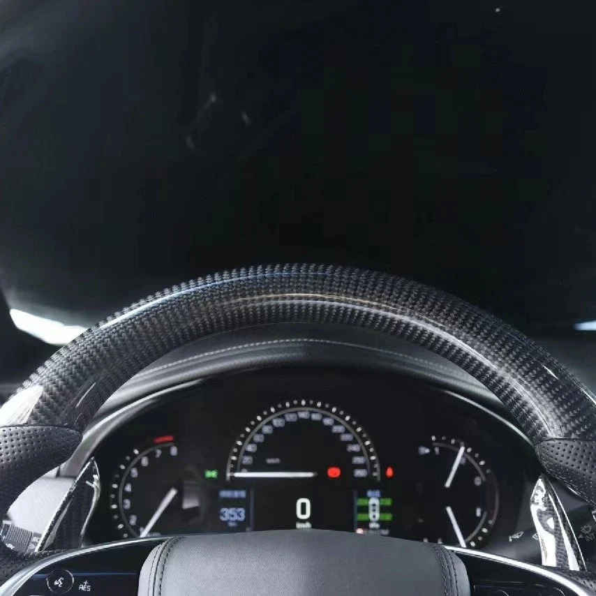 Custom carbon fiber steering wheel fits Cadillac 2015-2020 Escalade / 2013-2019 XTS / 2014-2016 SRX