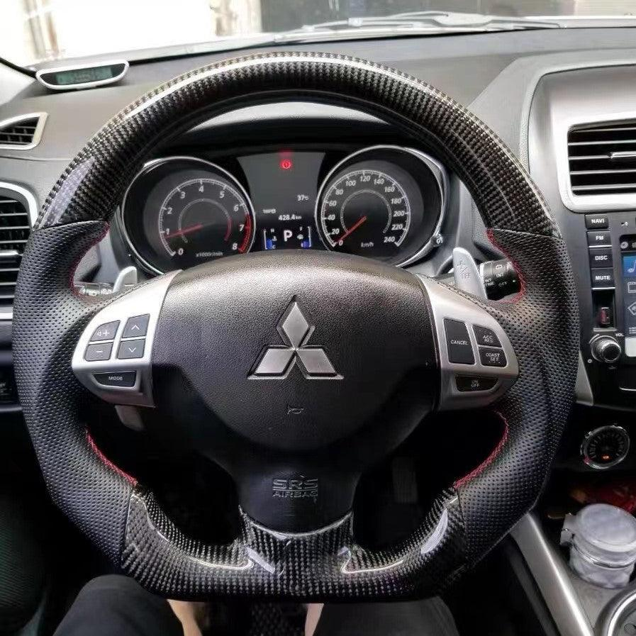 Carbon Fiber Steering Wheel Fits 2007-2013 Mitsubishi Outlander 2008-2017 Lancer