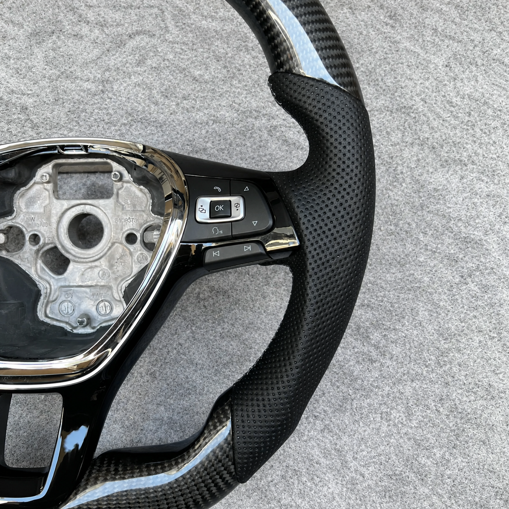 Custom Carbon Fiber Steering Wheel Fits VW MK7 Golf Jetta Passat 2015-2021