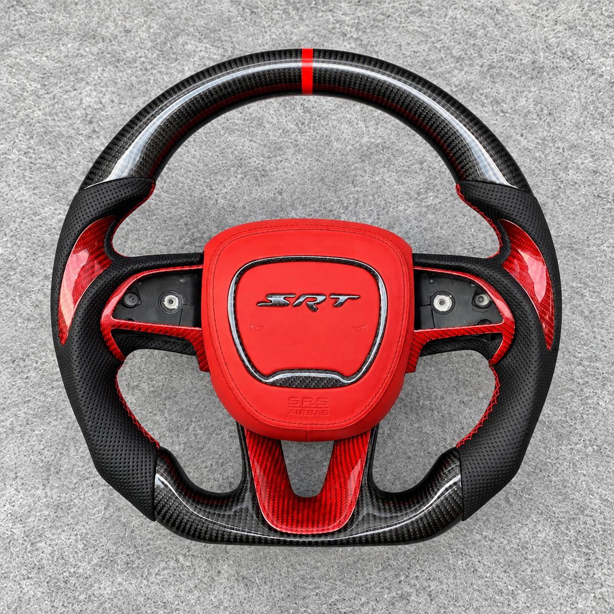 Carbon Fiber Steering Wheel Fits Dodge 2016-2023 Charger / 2015-2023 Challenger / 2014-2023 Durango