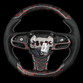 Red Flakes Forged Carbon Steering Wheel fits 2015+ Chrysler 300C