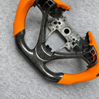Honeycomb carbon fiber steering wheel with orange perforated leather fits Acura TL / ILX RDX