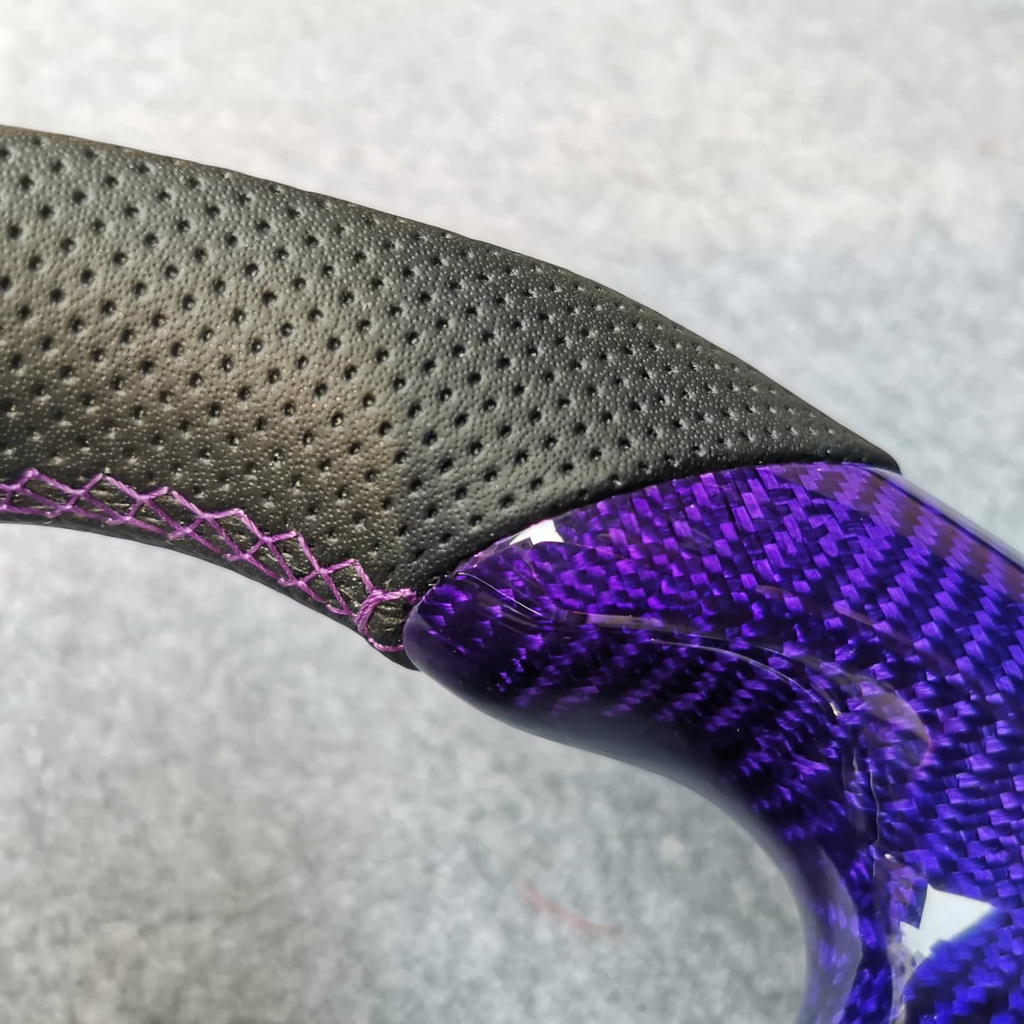 Purple carbon fiber steering wheel fits Acura TL 2004‑2006