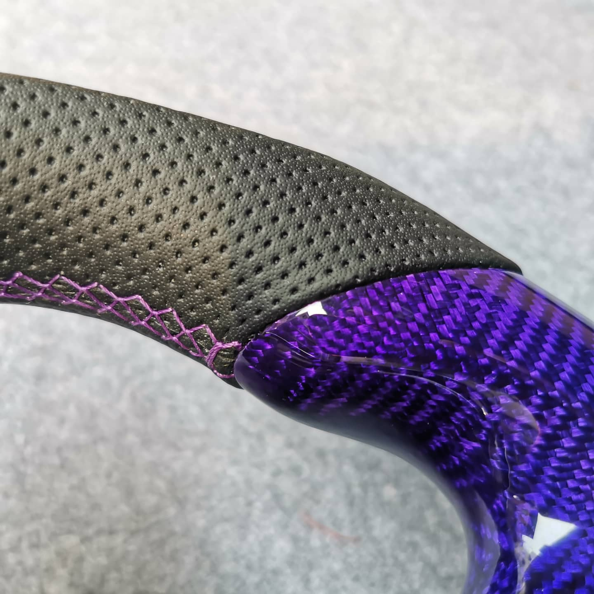 Purple carbon fiber steering wheel fits Acura TL 2004‑2006