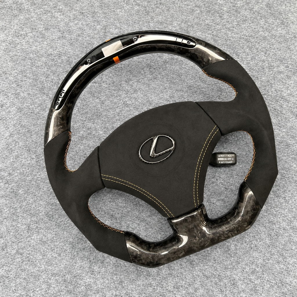LED Carbon Fiber Steering Wheel Fits Lexus GS300 GS430 2000-2005