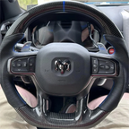 Custom Carbon Fiber Steering Wheel fits 2019-2025 Dodge Ram 1500 2500 3500