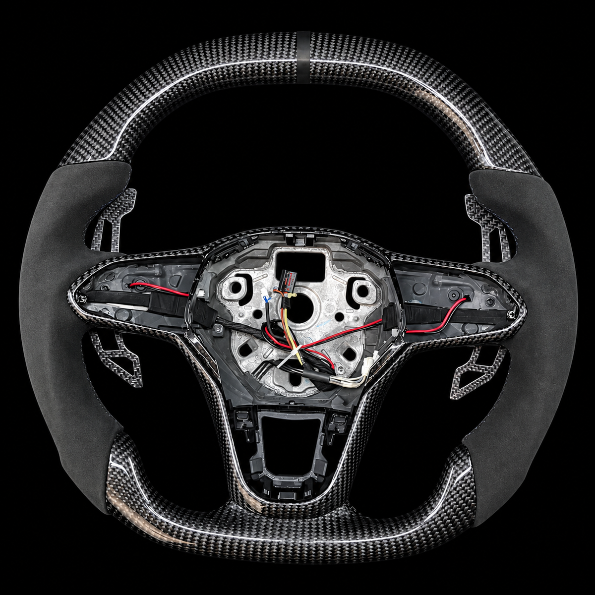 Custom Carbon Fiber Steering Wheel Fits VW 2020+ Golf 8 MK8 GTI Passat B8 Jetta Arteon Tiguan Atlas Taos