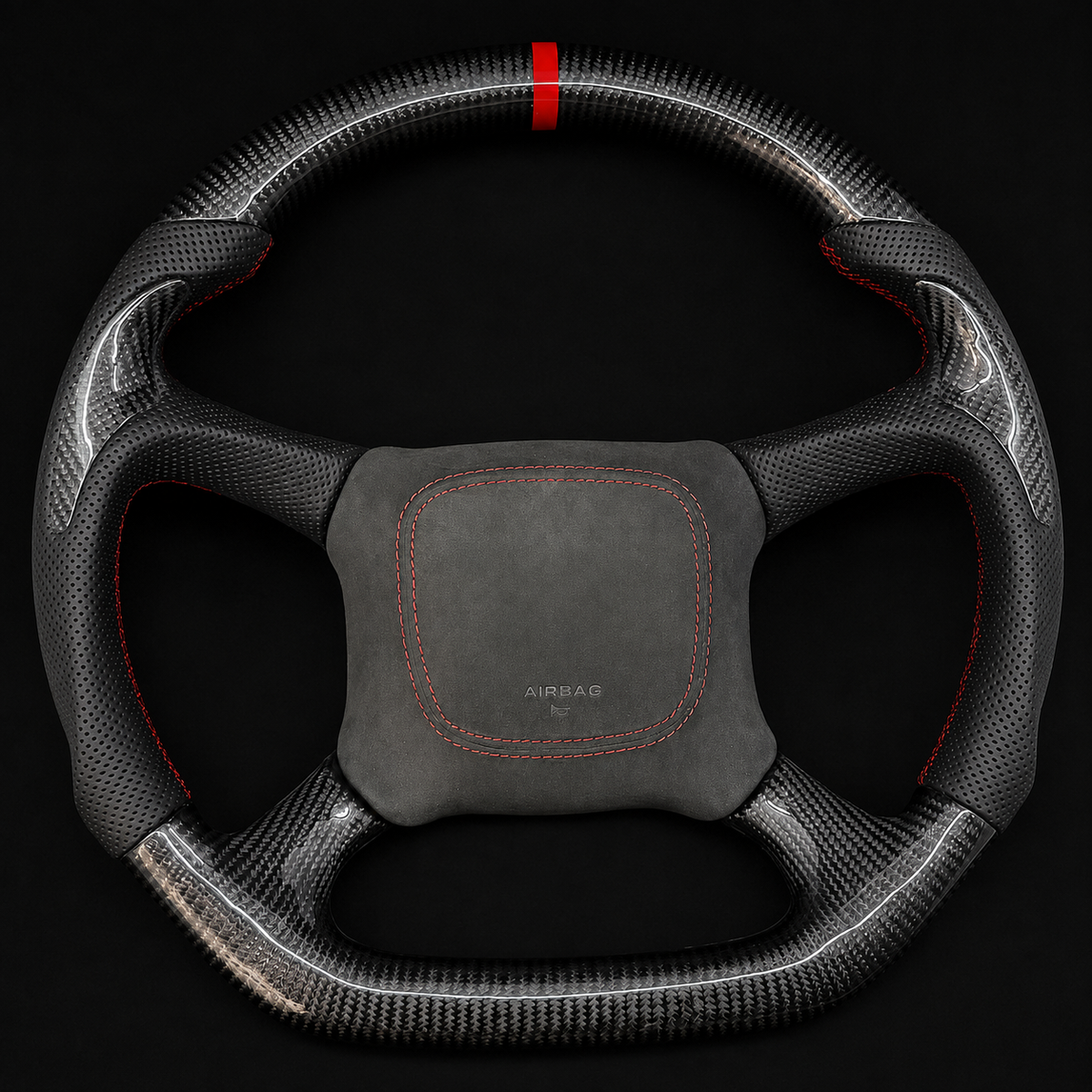 Custom Carbon Fiber Steering Wheel Fits 1998-2002 Chevrolet Silverado/Blazer/S10/Tahoe/Suburban | GMC Sierra/Yukon