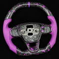 Purple Flakes Forged Carbon Fiber Steering Wheel Fits 2019-2025 Ford Focus MK4 RS ST / Bronco Sport / Escape / Maverick