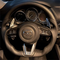 Full Leather Carbon Fiber Steering Wheel fits Mazda 2 2017-2025 / 2017-2018 Mazda 3 / Mazda 6 2017-2025 / CX-3 2018-2021 / CX-5 2017-2025 / CX-9 2016-2023 | LYC Auto Parts