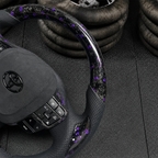 Purple Flakes Forged Carbon Fiber Steering Wheel For 9th Gen Toyota Camry