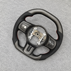Matte Carbon Fiber Steering Wheel Fits 2008-2015 Mitsubishi EVO X