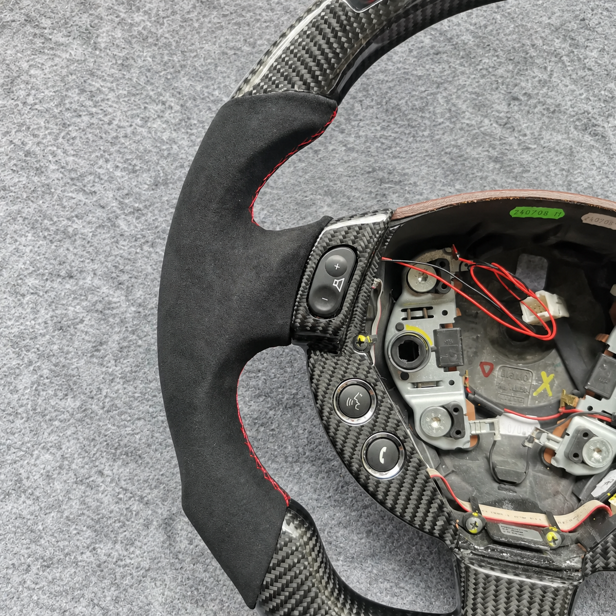 LED Carbon Fiber Steering Wheel Fits Maserati Quattroporte GranTurismo 2003-2014
