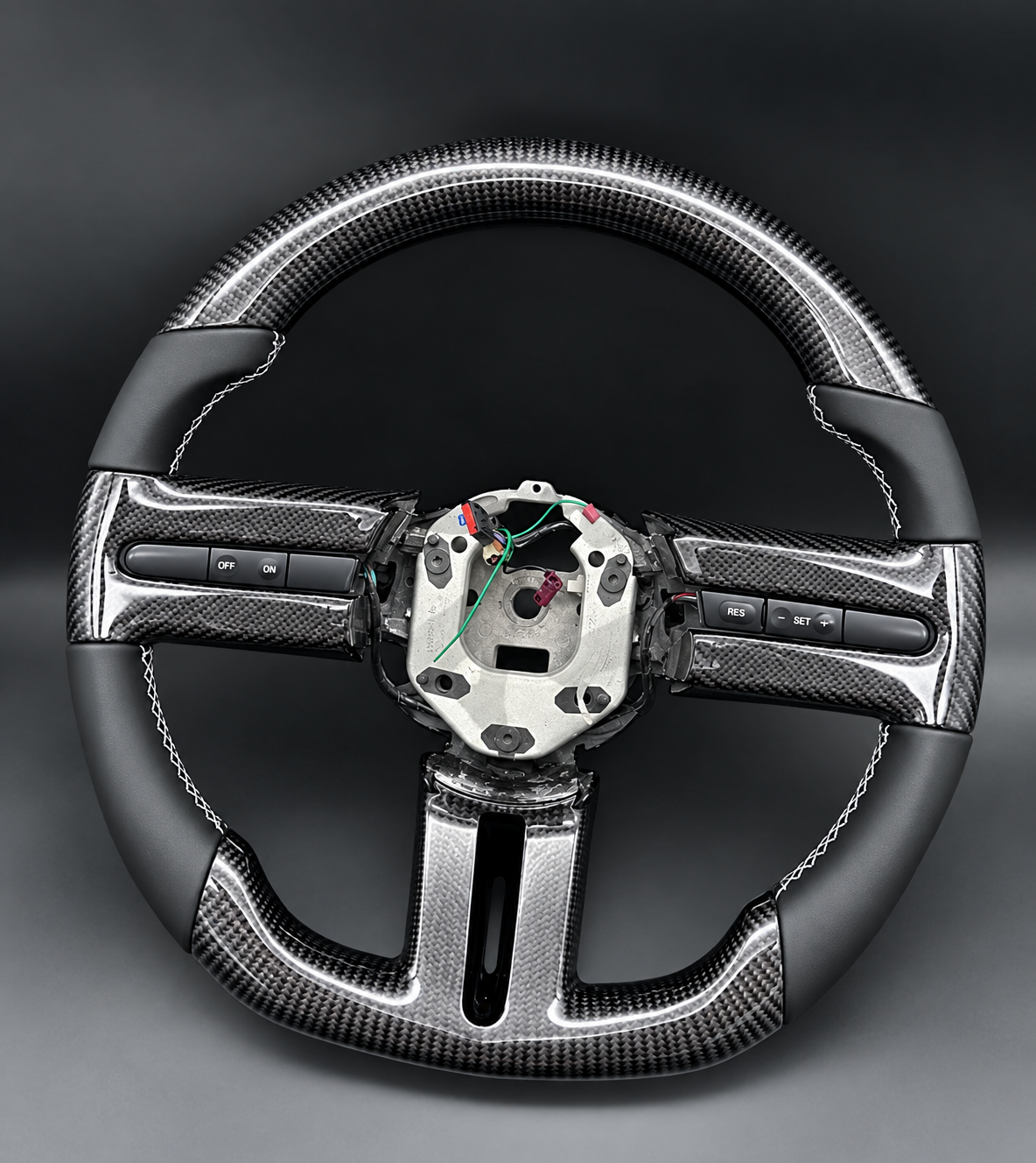 Custom Carbon Fiber Steering Wheel Fits 2005-2009 Ford S197 Mustang