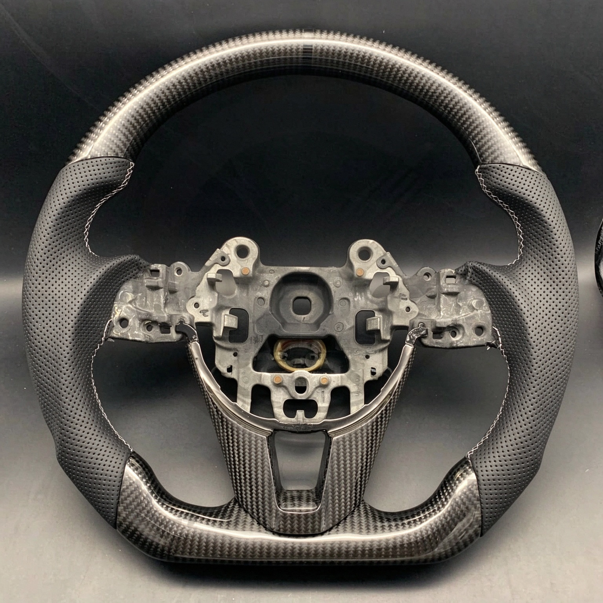 Carbon Fiber Steering Wheel fits 2014-2016 Mazda 2 / Mazda 3 / Mazda 6 / 2014-2017 Mazda CX-3 / 2012-2016 CX-5 | LYC Auto Parts