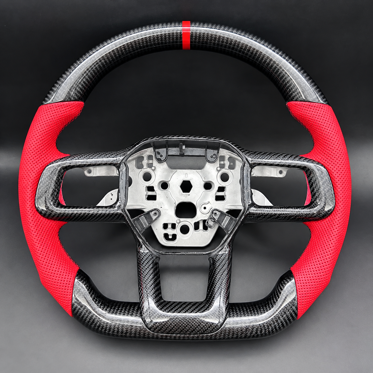 Carbon Fiber Steering Wheel fits Ford 2024-2026 Mustang